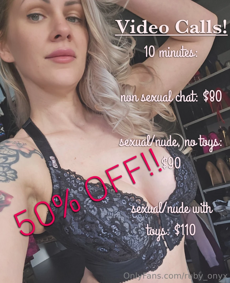 Video calls 50 off for one day only tomorrow wednesday june 18th don t part 1 