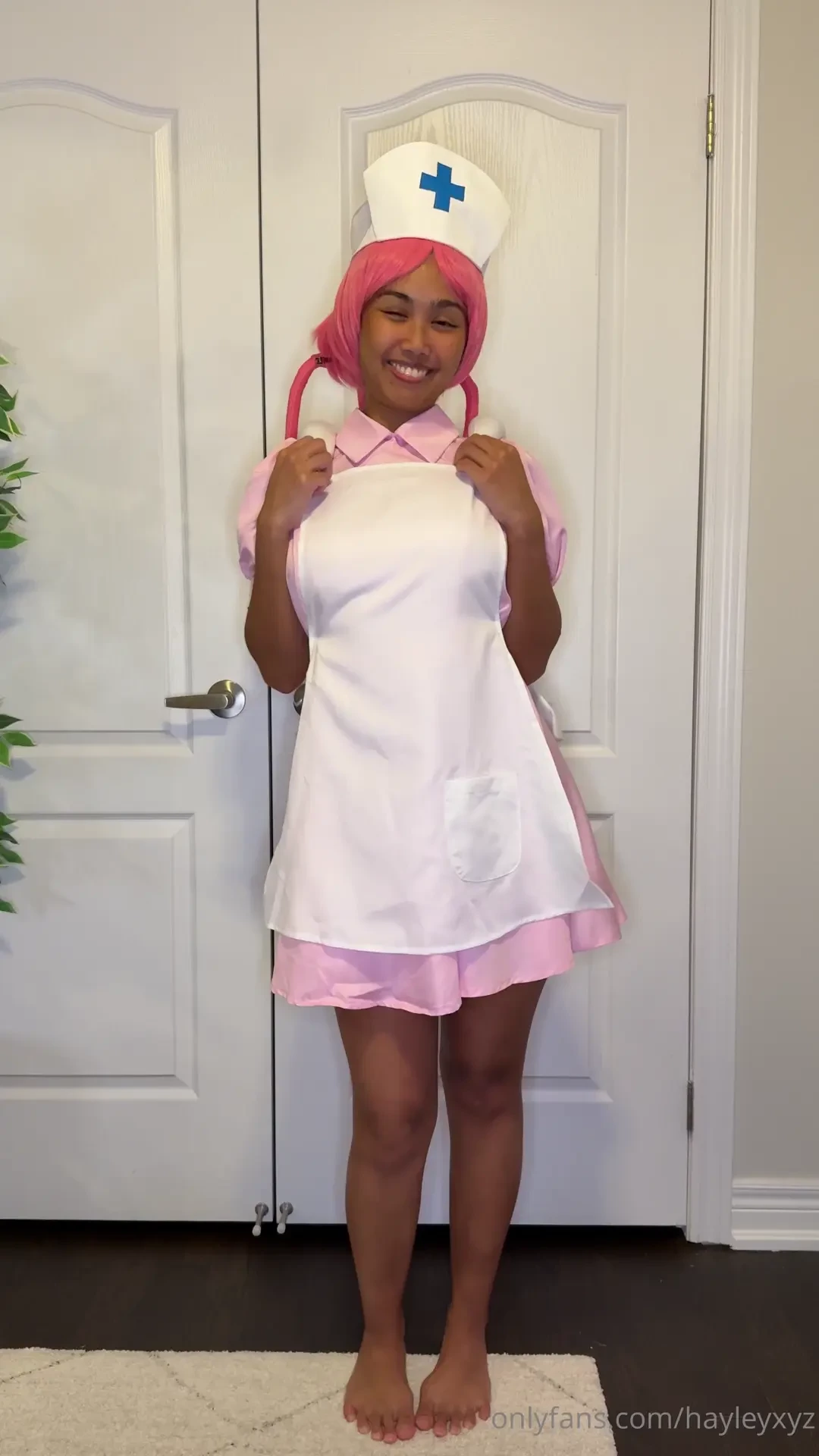 Album video nurse joy cosplay first time wearing a wig excited to do 
