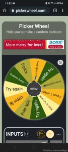 Here s this week s chance on the spin the wheel tip 5 to spin i ll