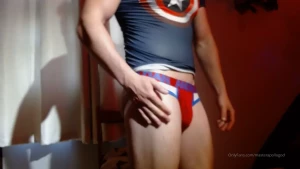 Jockstrap popper video jockstrap underwear captamerica video muscle