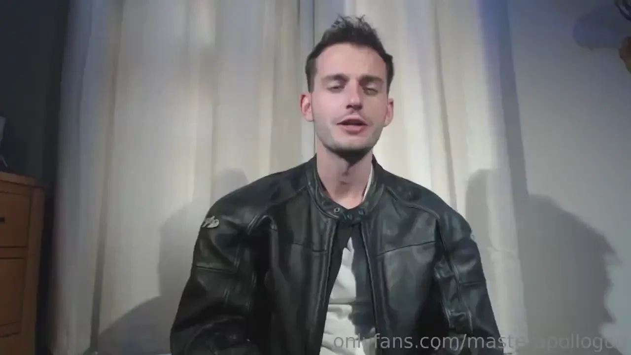 Findom chastity leather biker jacket findom dom chastity leather biker 