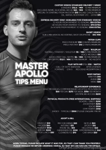 As requested by popular demand here is a tip menu with a list of all