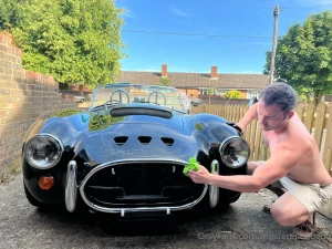 Who likes short shorts polishing up the cobra on a nice hot day