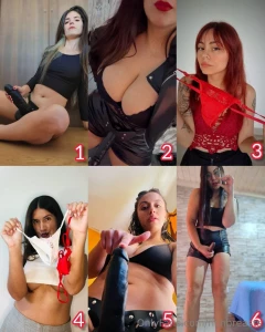 1- goddessemaru 2- richbreasts 3- goddesslooliee 4- sopphie_goddess 5-