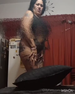 Granny takes a break in her kitchen