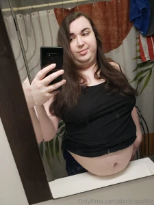 Having some fun plopping my belly i ve gotten so round always end up