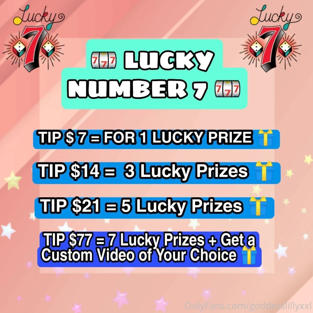 Lucky number 7 tip for your lucky number all lucky tippers will part 2 