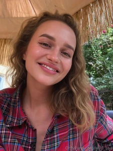 The plaid shirt barely hides what you want to see