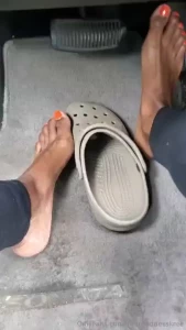 Slipped my foot out of my croc while driving