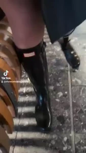 I love wearing my hunters out and about had the best time travelling