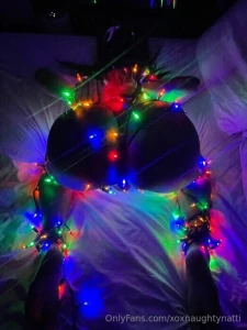 Tangled in lights waiting for you to turn me on are you ready for this