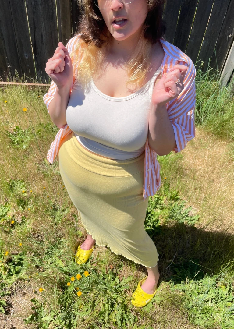 Wanna have fun in my backyard 3 outfit ootd cute tummy sfw free part 1 