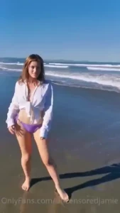 Sandy buns i m out here at the beach frolicking in the shallows