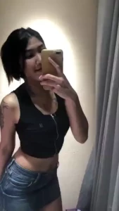 Dabbling in front of the mirror