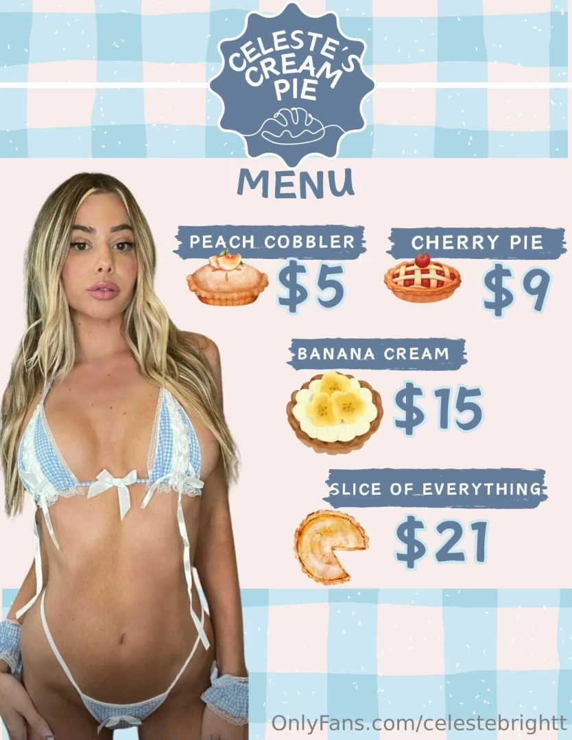 Hungry i got you covered my cream pie menu is here 5 peach cobbler 9 