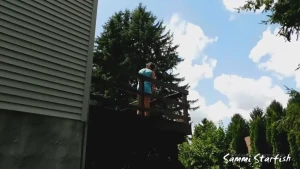 This is a video filmed voyeur style shot on my back porch in plain