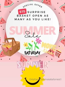 Saturday summer sale basket of goodies this naughty delivery includes