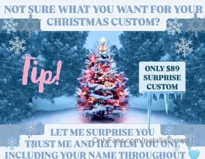 Get your surprise christmas day custom let me surprise you trust me