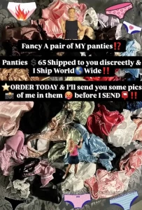 Fancy a pair of my panties panties are just 65 shipped to you