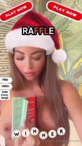 Christmas raffle tip 10 for a strip free video with every strip you