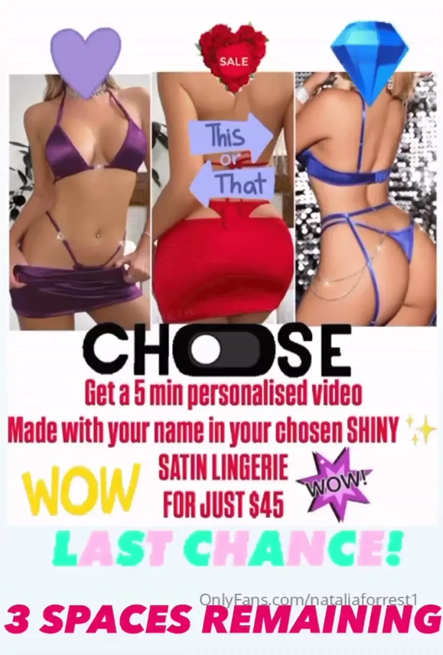 Last 3 spaces available get a 5 min personalised video made with your 
