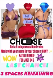 Last 3 spaces available get a 5 min personalised video made with your