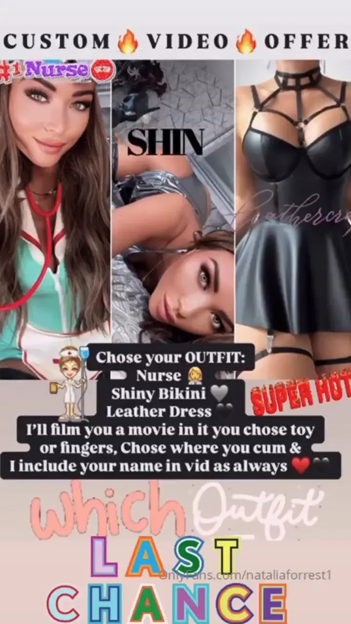 3 spaces left - dont miss out custom video offer choose your outfit 