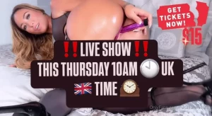 Get your ticket now live show thursday 10am part 1