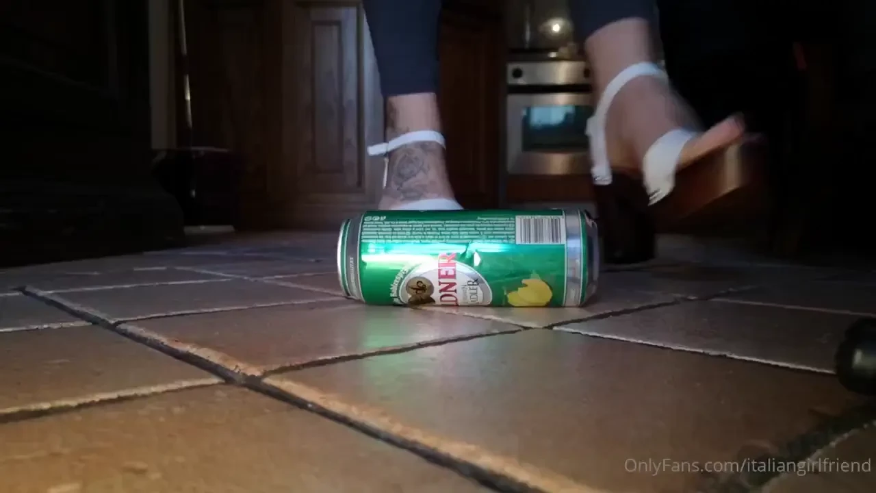 Cans and plastic bottle vs mango kitten heel sandals 