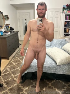 Naked about to take a quick shower