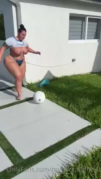 Playing soccer on this beautiful day with sweetmargs 