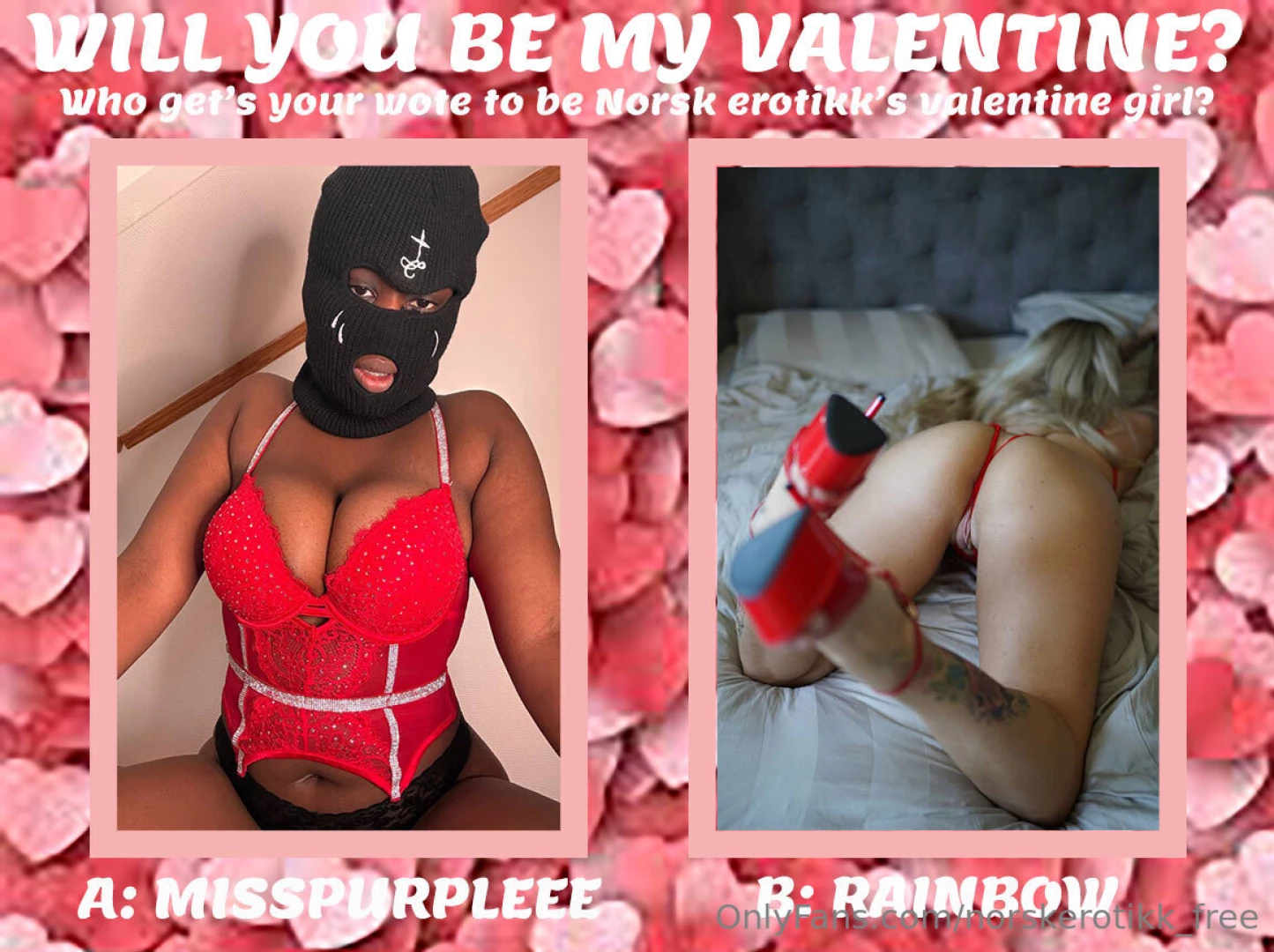 Norsk erotikk s be my valentine konkurranse har startet og i den f 