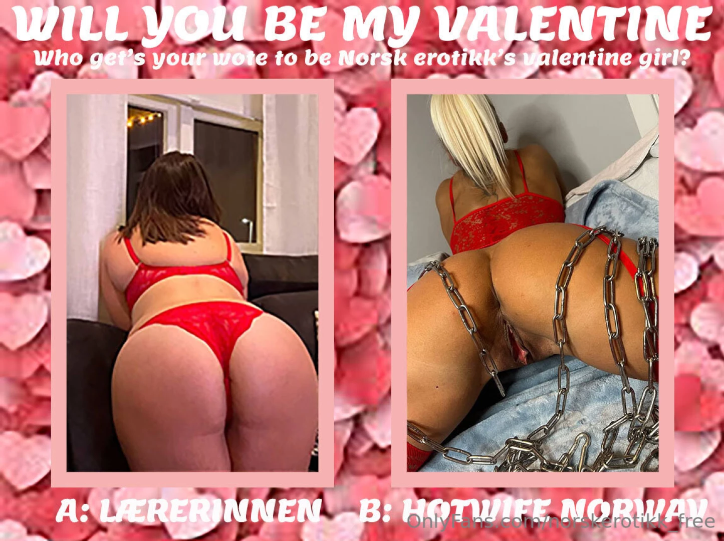 Norsk erotikk s be my valentine konkurranse har startet og i den f part 3 