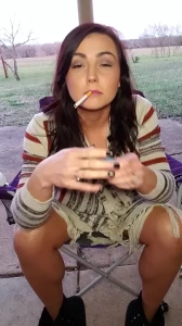 Join on my outdoor smoke break using my vibrator to come for you baby