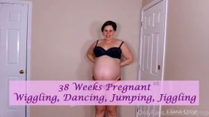 Preview wiggling dancing jumping jiggling at 38 weeks pregnant this