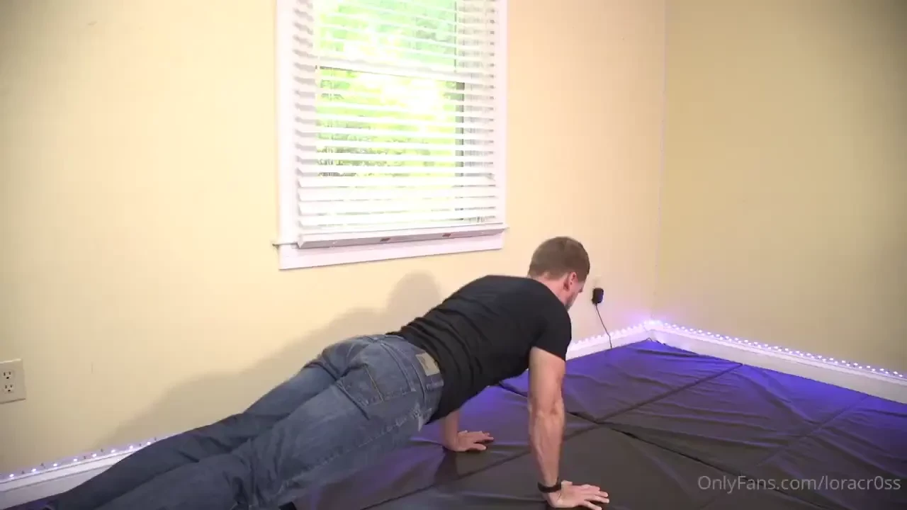 Serleocross leo cross is in the workout room in his house doing some 