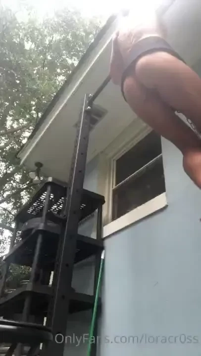 Workout of the day- 5 x 4 weighted pull ups naked of course 