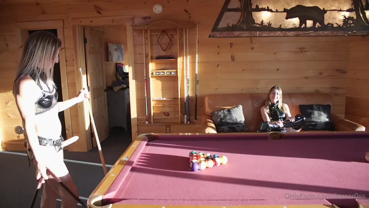 Lesbian threesome pool game domme turned slut beesinthia and cirenv 