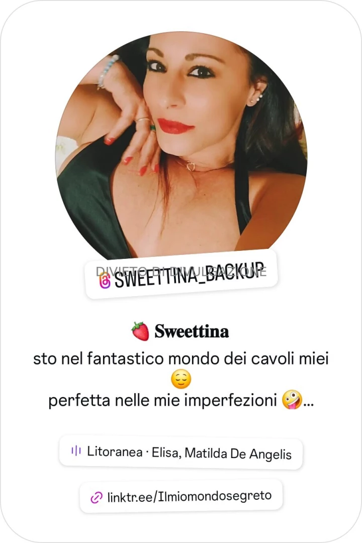 Vi aspetto anche qui www instagram com sweettina_backup 