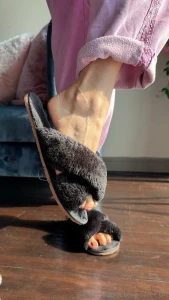 Step into 2025 with my worn black slippers beta the new year is almost part 2