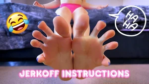 Joi mocking you while you worship my feet aww look at you on your
