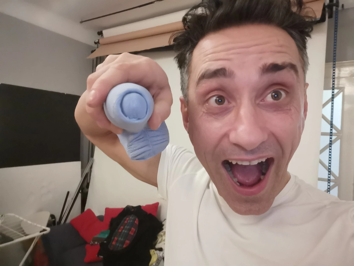 I can suck my dick on my own i also made a plaster face 