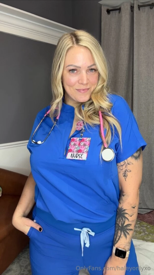 Your 6 3 blonde nurse at your service 