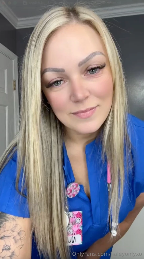 A 6 3 blonde nurse in scrubs sounds like a pretty good deal if you ask 