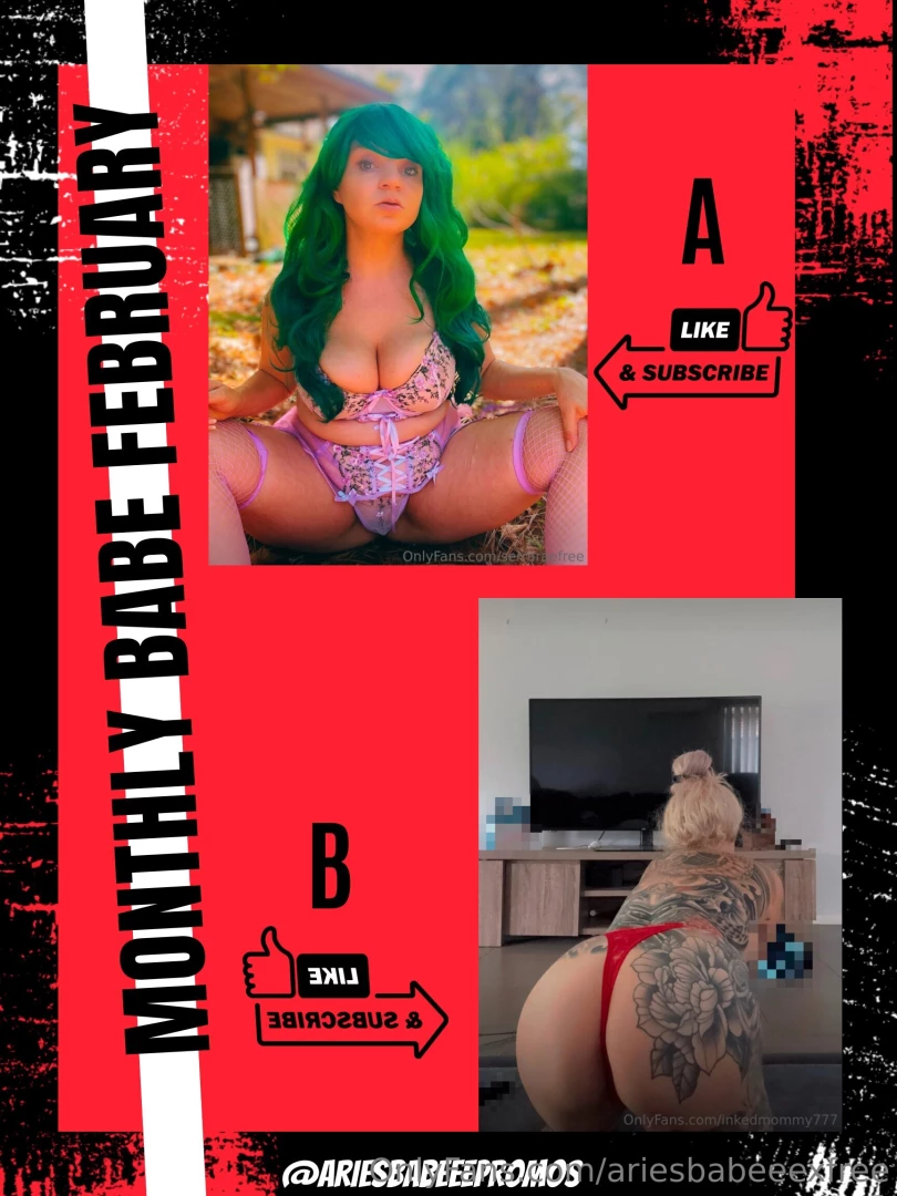 Monthly babe contest round 1 - serraraefree inkedmommy777 - swipe for part 1 