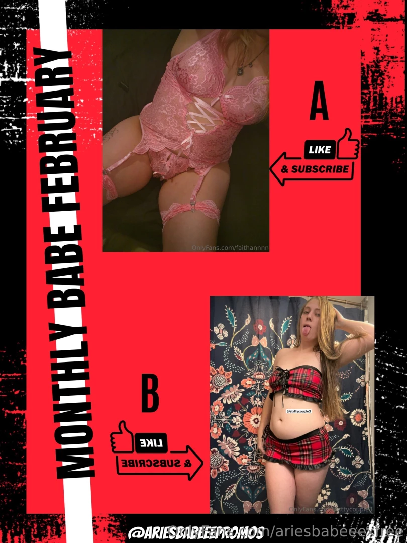 Monthly babe contest round 1 - faithannnn slxttycouple3 - swipe for 