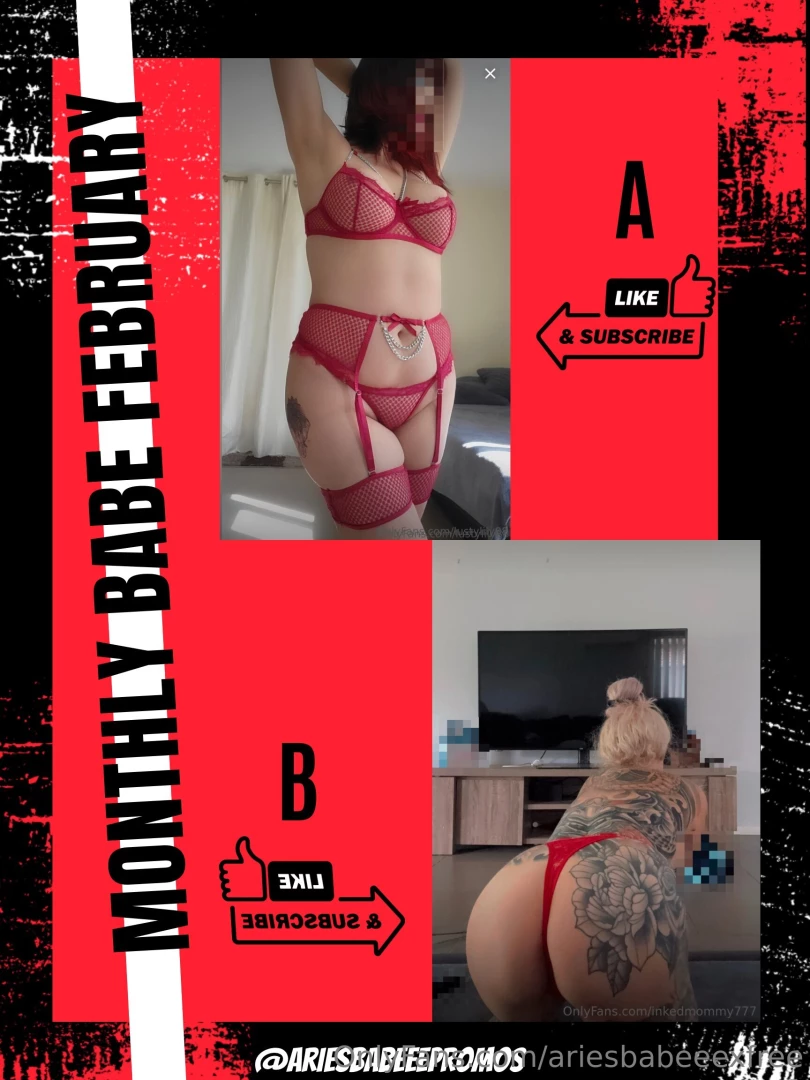 Monthly babe contest round 2 - lustylily88 inkedmommy777 - swipe for 