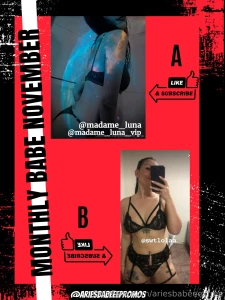 Monthly babe contest round 1 - madame_luna swtlolaa - swipe for full part 1