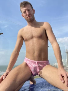 Chillin at the pool come see whats underneath my speedo onlyfans com