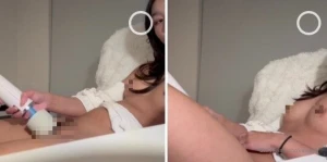 New explosive orgasm with vibrator and pussy fingering with a good